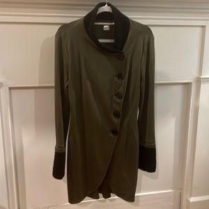 Venus Green Stretch Long Jacket.  Size Small